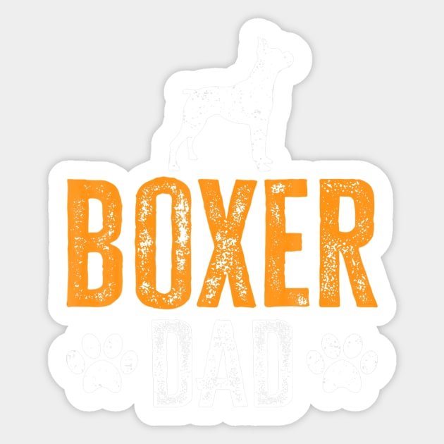 Boxer Dad Gift Dog Daddy Boxer Father Day Sticker by ANGELA2-BRYANT